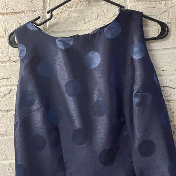 NWT Danillo Blue Polka Dot Formal Party Cocktail Two-Piece Dress Suit Set  8 - Picture 7 of 15